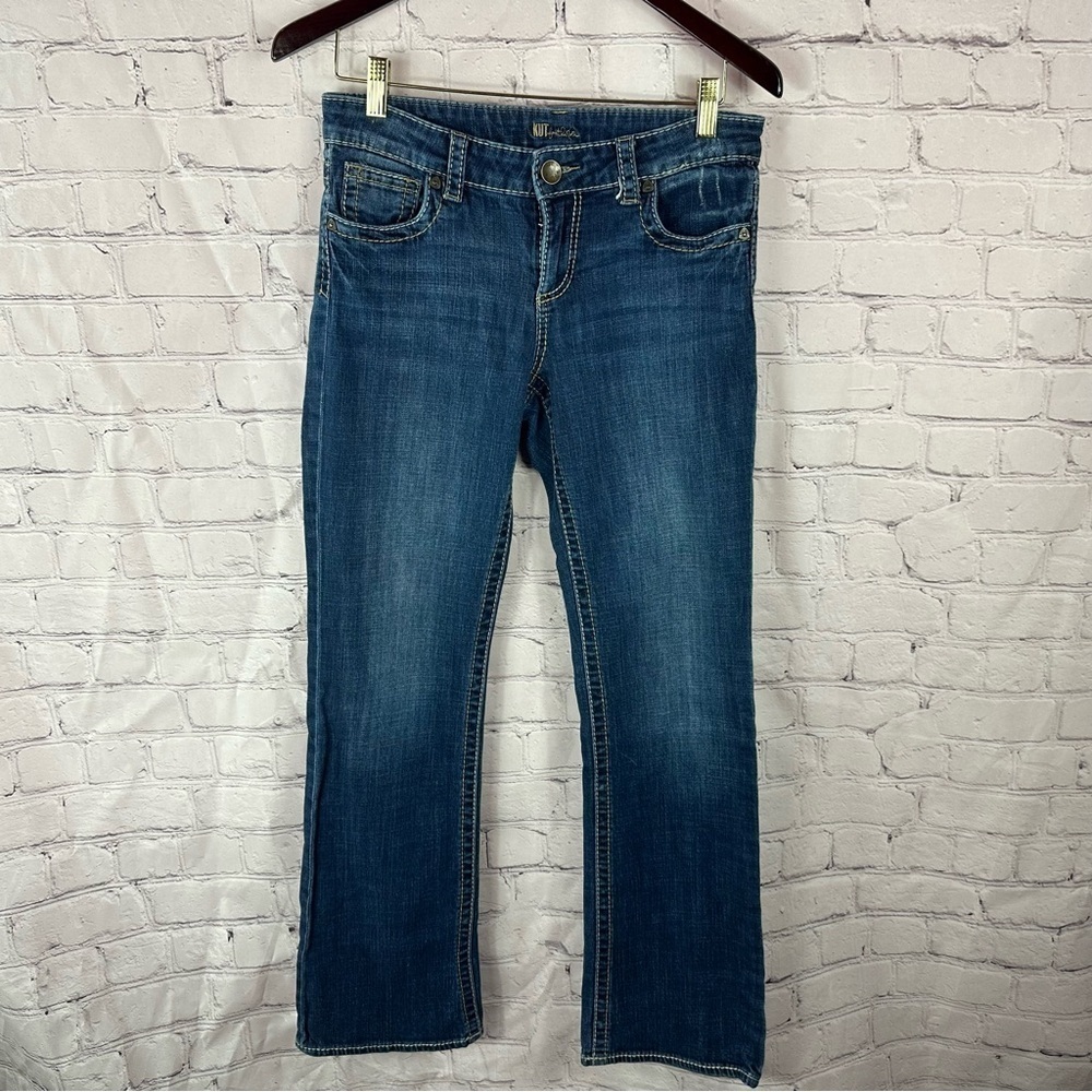 kut from the kloth Jeans sz 6 boot cut mid-rise 30x31" boho western
